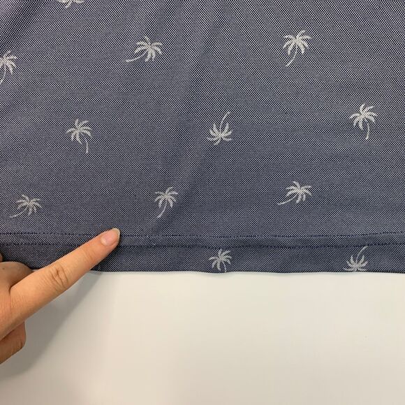 Ben Hogan Performance Polo Shirt Mens L Large Navy Palm Tree Short Sleeve Golf - Picture 5 of 12